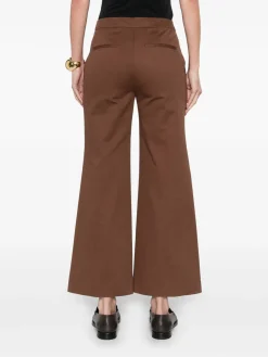 Pantaloni di amadine in cotone marrone