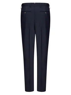 Pantaloni di comfort di lana e stiramento blu