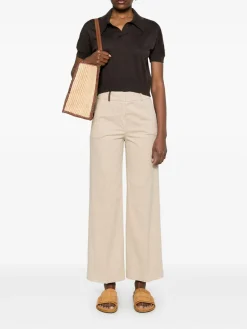 Pantaloni di cotone beige