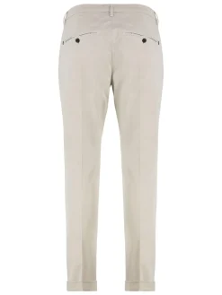 Pantaloni di gaubert in cotone beige