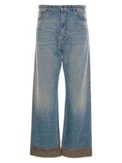 Pantaloni di jacquard bottom in denim