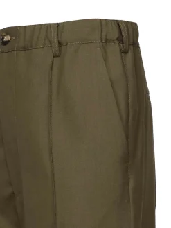 Pantaloni di lana con pieghe
