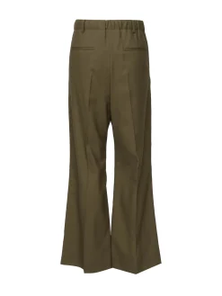 Pantaloni di lana con pieghe