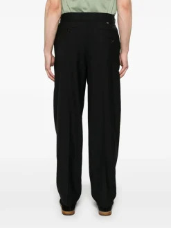 Pantaloni di lana nera con tasche