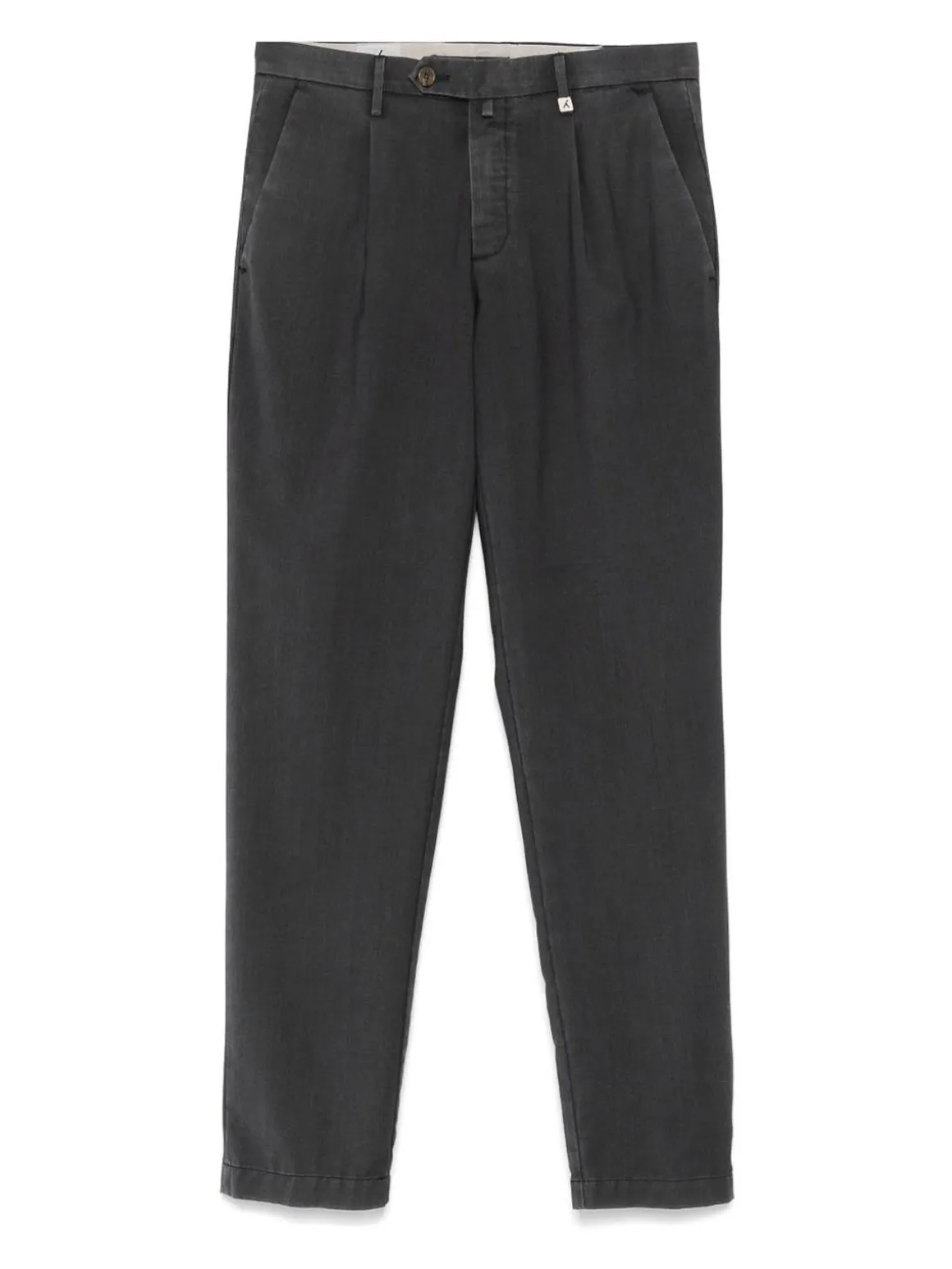 Pantaloni di lana vergine grigio antracite