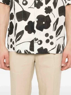 Pantaloni di lino a forno a cottura