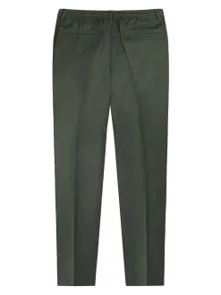 Pantaloni di lino verde foresta