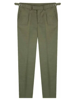 Pantaloni di miscela viscosa verde