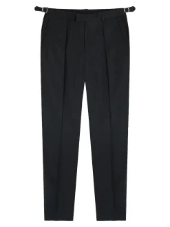 Pantaloni di miscela viscosa nera