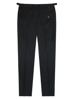 Pantaloni di miscela viscosa nera