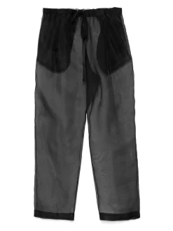Pantaloni di organza di seta nera di Trenton