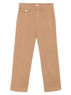 Pantaloni dritti in marrone caramello