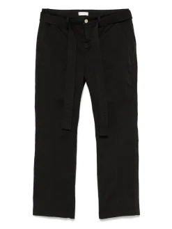 Pantaloni elastici neri con cintura