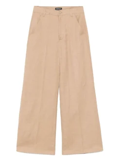Pantaloni idra in lino beige