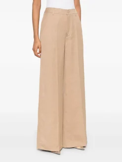 Pantaloni idra in lino beige