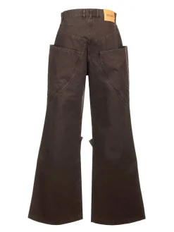 Pantaloni larghi marroni