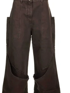Pantaloni larghi marroni
