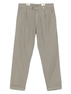 Pantaloni miscelati in cotone taupe