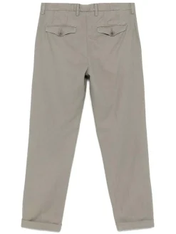 Pantaloni miscelati in cotone taupe