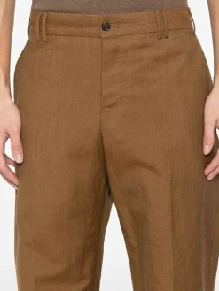 Pantaloni misto lino e lana