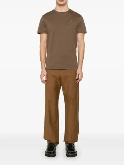 Pantaloni misto lino e lana