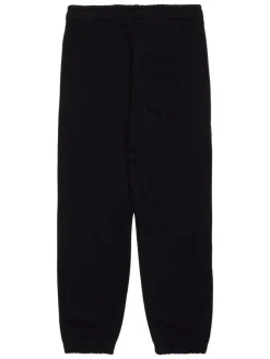 Pantaloni neri in cotone con logo