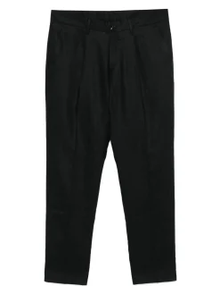 Pantaloni neri morbidi in lino