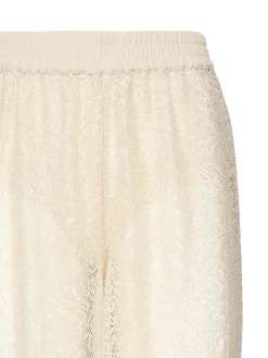 Pantaloni palazzo con paillettes