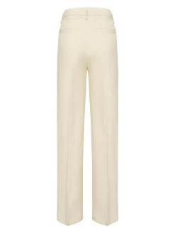 Pantaloni Reina in viscosa e twill di lino