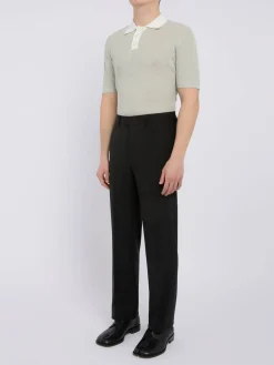 Pantaloni su misura lana vergine nera