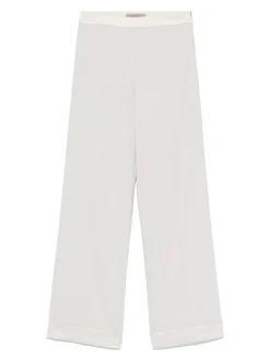 Pantaloni verdi chiari con orlo di rialzo
