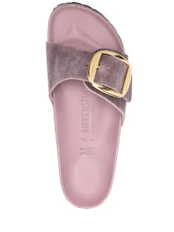 Pantofole in pelle in lilla