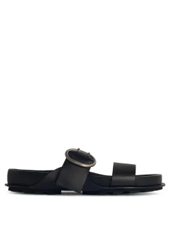 Pantofole in pelle nera
