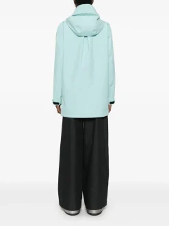 Parka in Acqua Greenwith Hood