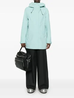 Parka in Acqua Greenwith Hood