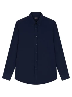 Paul & Shark Camicia Blu In Popeline Con Logo