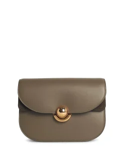 Piccola borsa a traversa in pelle verde