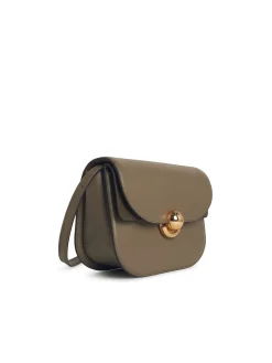 Piccola borsa a traversa in pelle verde