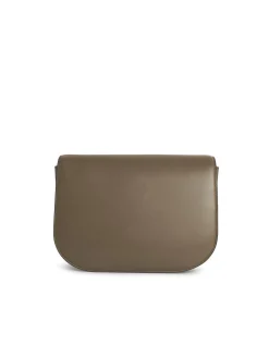 Piccola borsa a traversa in pelle verde