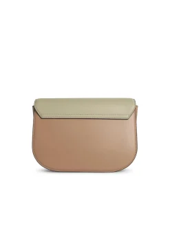 Piccola borsa a traversa in pelle multicolore