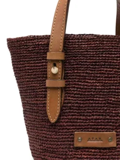 Piccola borsa di rafia marrone