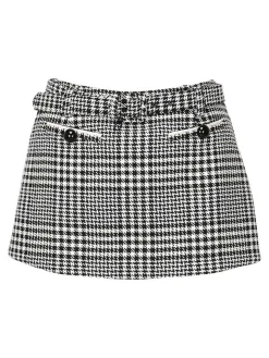 Pied-de-poule Skort