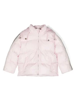 Piumino jkt con logo track con cappuccio