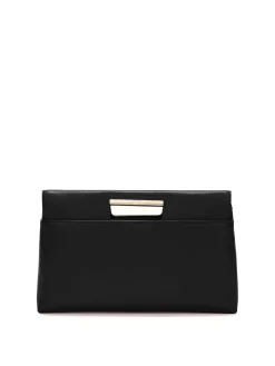 Pochette A Mano Nera In Pelle
