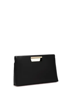 Pochette A Mano Nera In Pelle