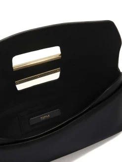 Pochette A Mano Nera In Pelle