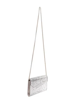 Pochette in acrilico con glitter all over