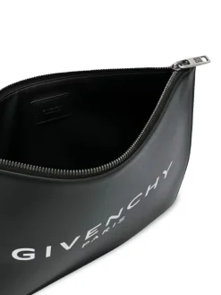 Pochette in pelle con logo