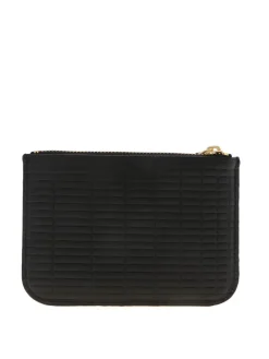 Pochette mini nera con motivo geometrico