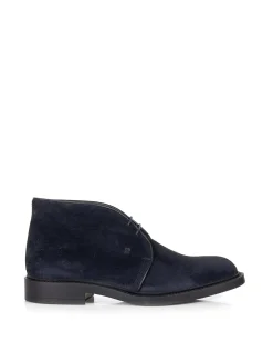Polacco in camoscio Blu Navy